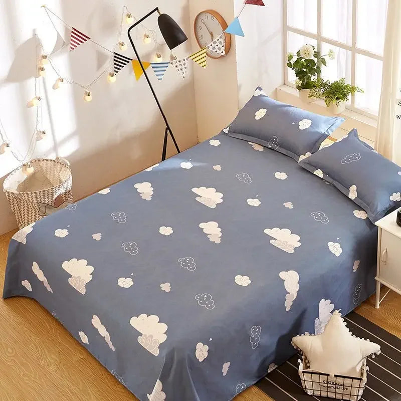 Beautiful and Lovely  Bed Sheet Patterns with Rich Colors for Student Dormitories Single Bed Sheets Double Beds  Simple Bedding