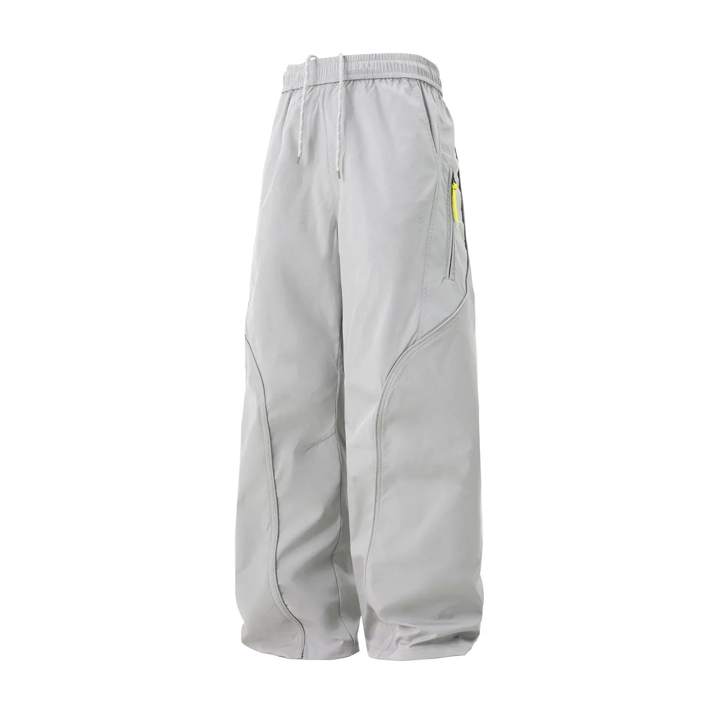 TFETTERS Men's Casual Pants Spring and Autumn Outdoor Straight Sports Pants Drawstring Elastic Waist Pocket Zipper Cycling Pants