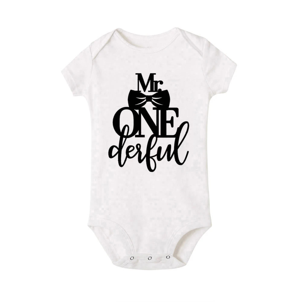 My 1st Birthday Newborn Summer Romper Infant Body Toddler Short Princess Sleeve Jumpsuit Baby Girl Birthday Party Outfit Clothes