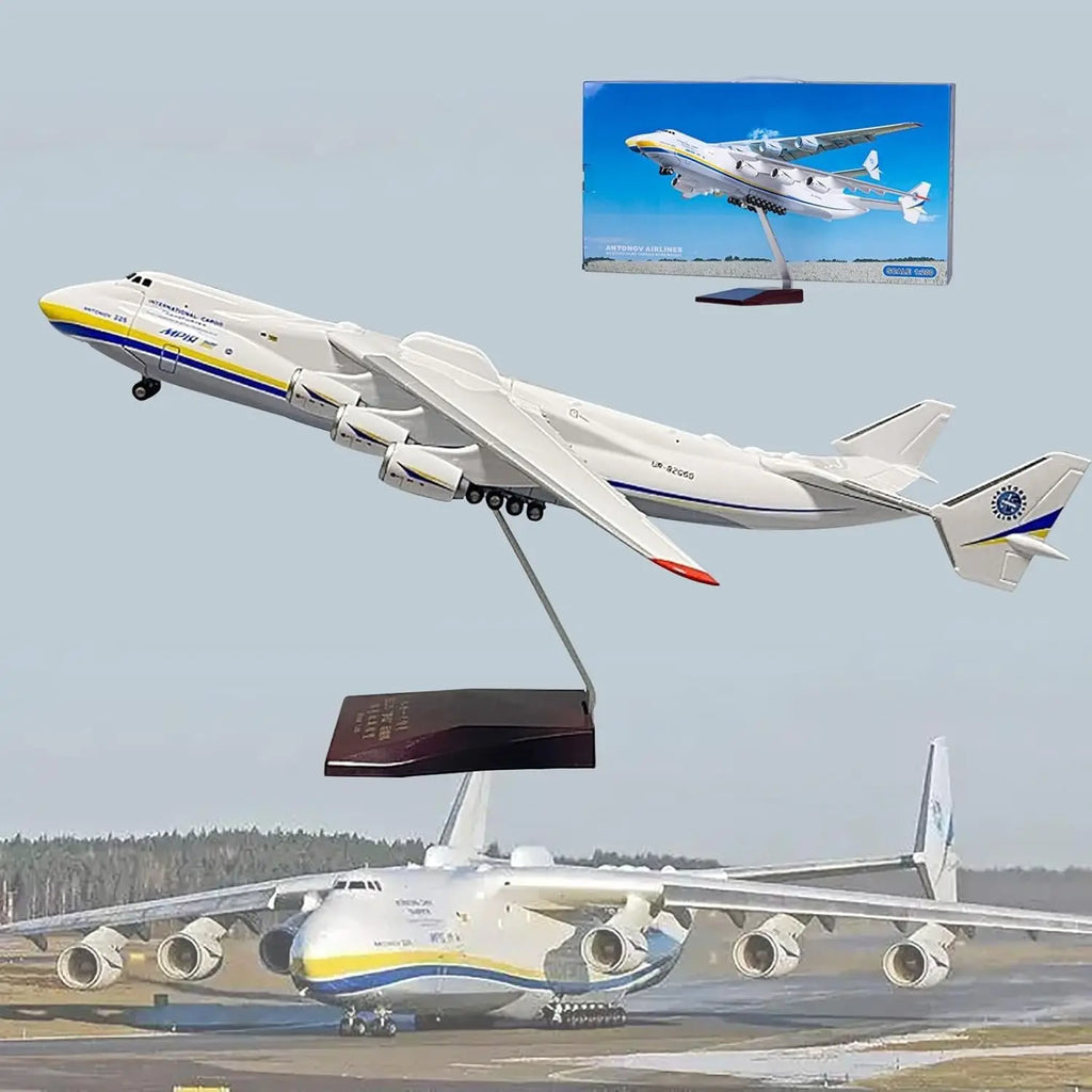 1/200 Scale Model 42CM Antonov AN-225 Mriya Transport Aircraft Souvenir Airplane Resin Simulation Replica Enthusiast Display