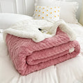 2Sides Soft Plaid Blanket Thicken Wool Fleece Warm Blankets for Adults Kids sofa Bed Cover Plush Winter Throw Bedspread for Beds