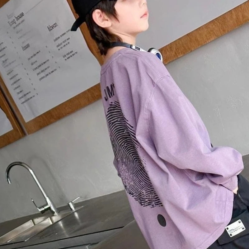 Printing Children's Clothing 7 To 12 Years Graphic T Shirts Boys' T-shirt Child Clothes Top Boy's Tshirt Kids Oversized 14 Boys'