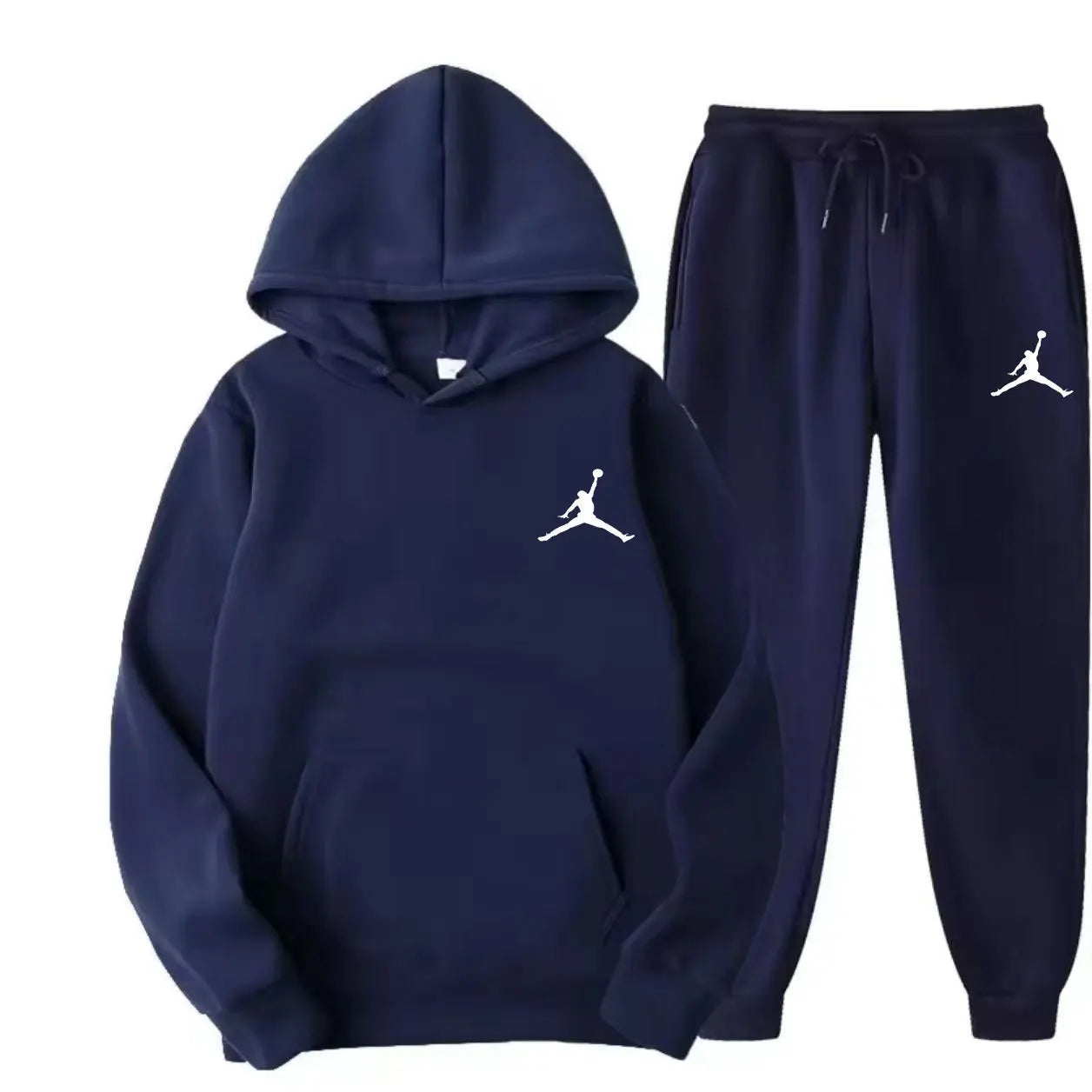 A brand-new outdoor basketball men's hoodie and long pants set for fashionable and casual men