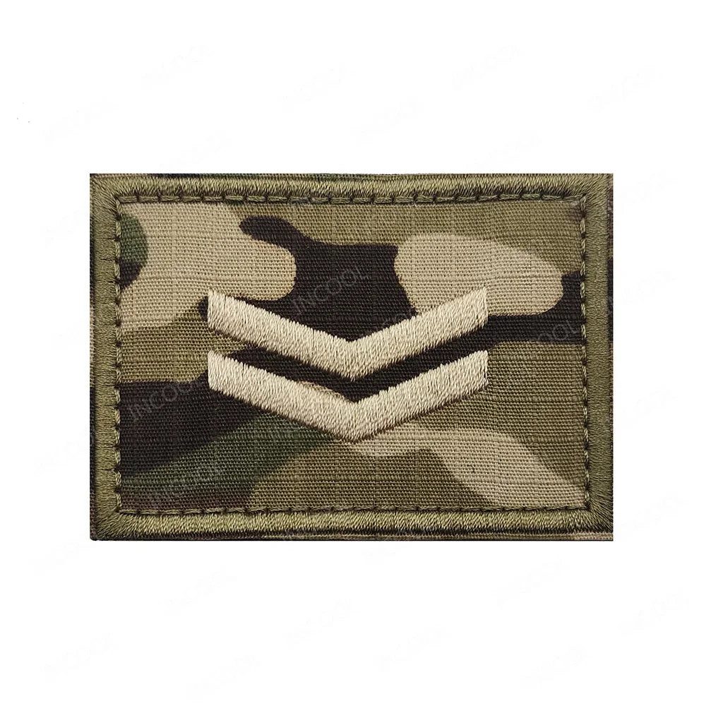 Infrared Reflective IR Rank Patch Uniform Ranks Embroidered Patches Appliques Shoulder Decorative Armband MED Badge For Clothing