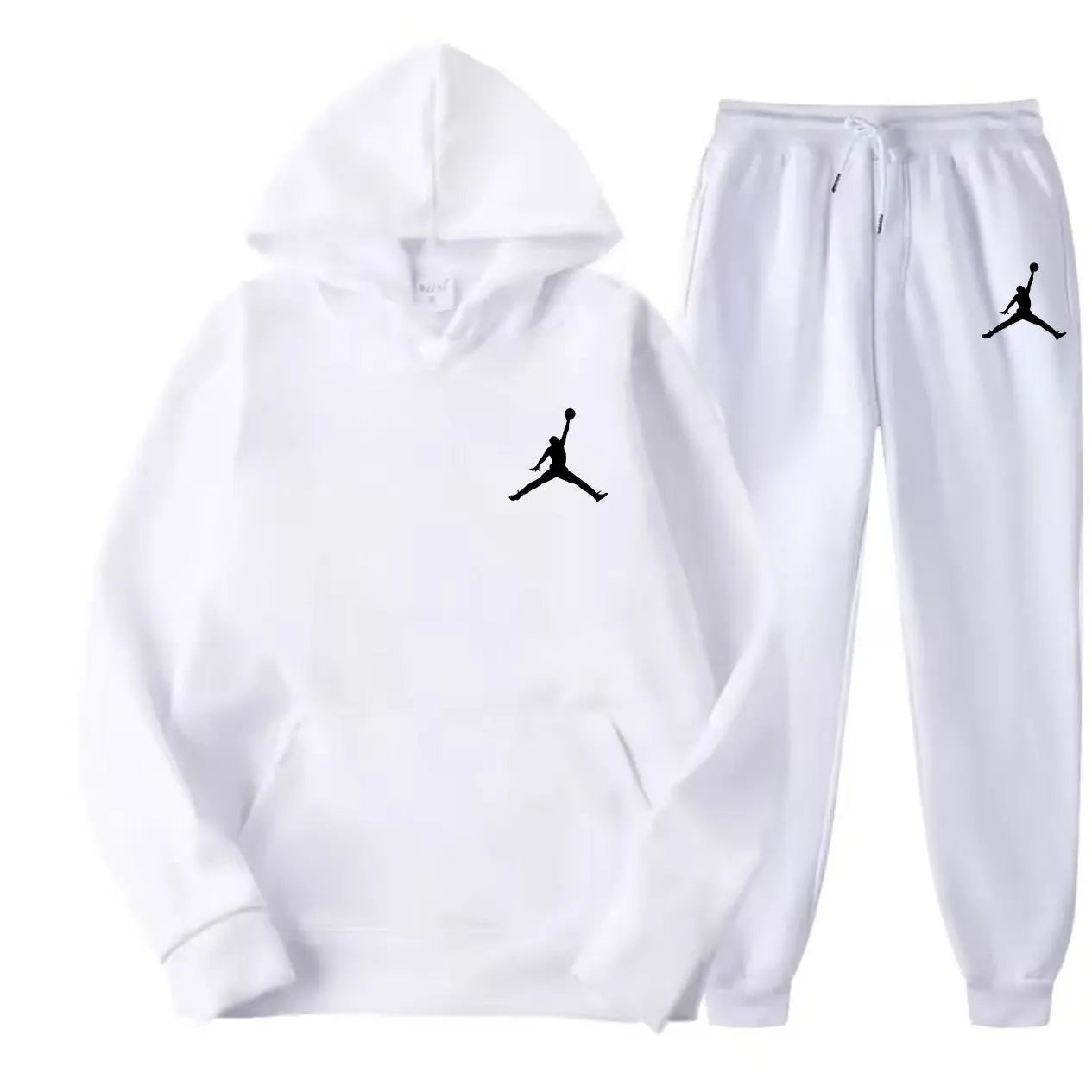 A brand-new outdoor basketball men's hoodie and long pants set for fashionable and casual men