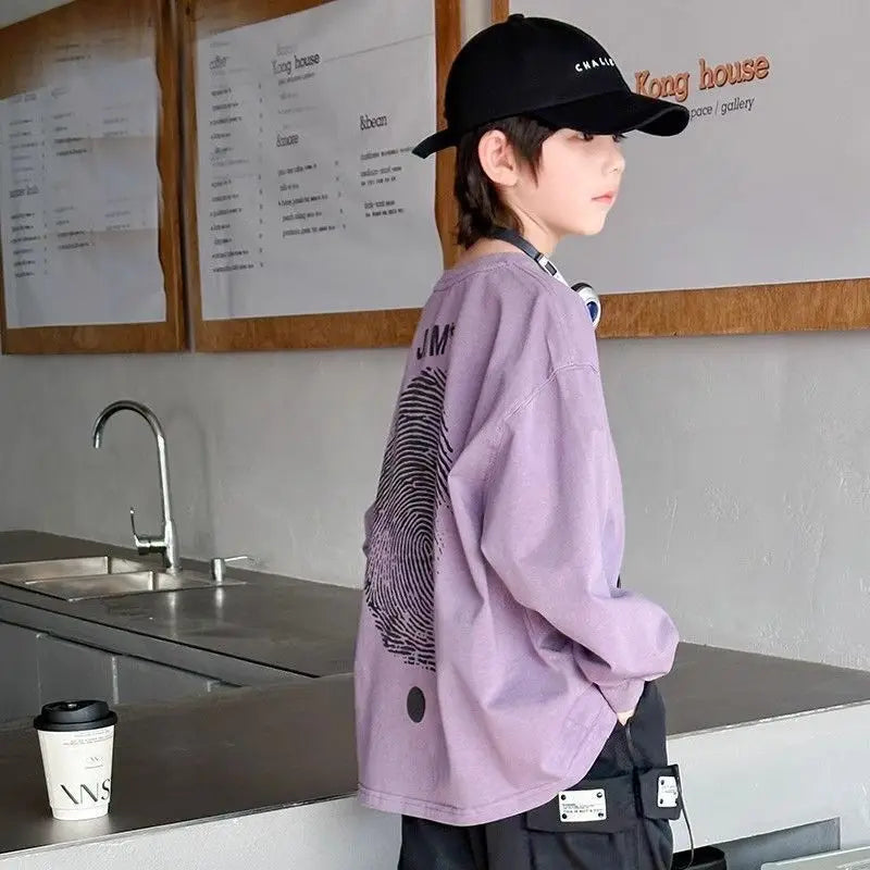 Printing Children's Clothing 7 To 12 Years Graphic T Shirts Boys' T-shirt Child Clothes Top Boy's Tshirt Kids Oversized 14 Boys'