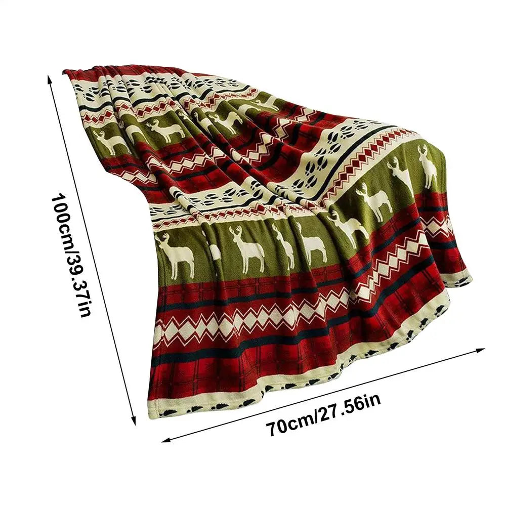 Christmas Blanket Soft Fleece Warm Home Decor Winter Flannel Blanket Christmas Decorations for Women Wife Sofa Bed Living Room