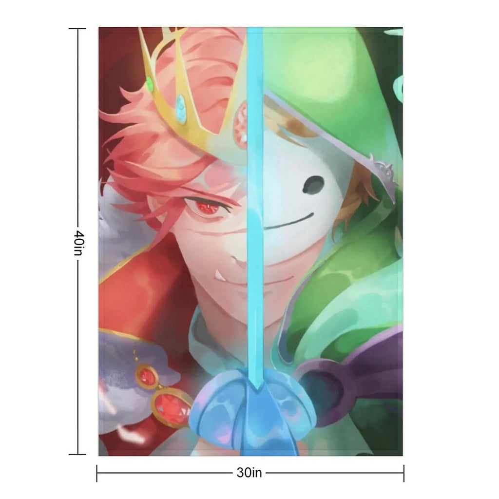 Technoblade vs Dream Duel Throw Blanket Soft Sleeping Bag Kid'S Bed Fashionable Blankets