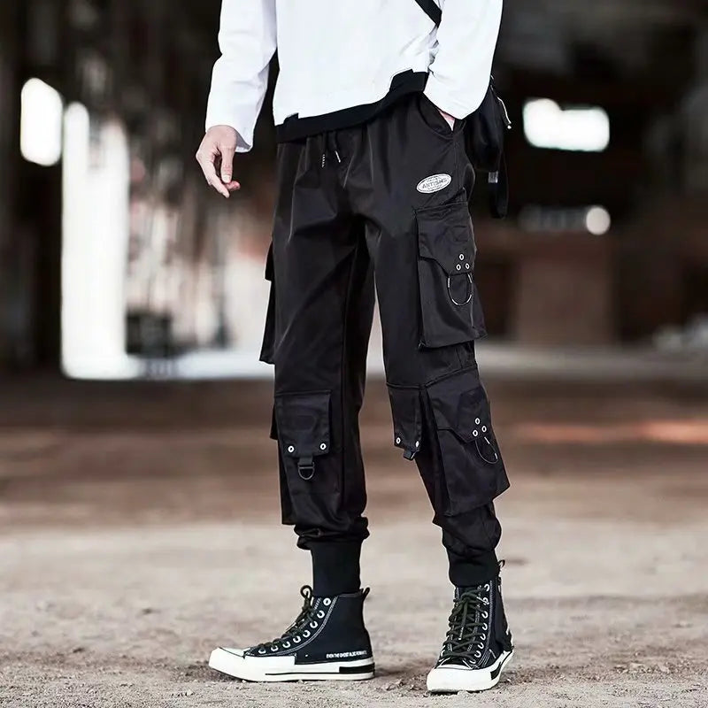Fashion Men Cargo Pants y2k Techwear Streetwear Harajuku High street Hip Hop Jogging Male Trousers Sports Patchwork Clothing