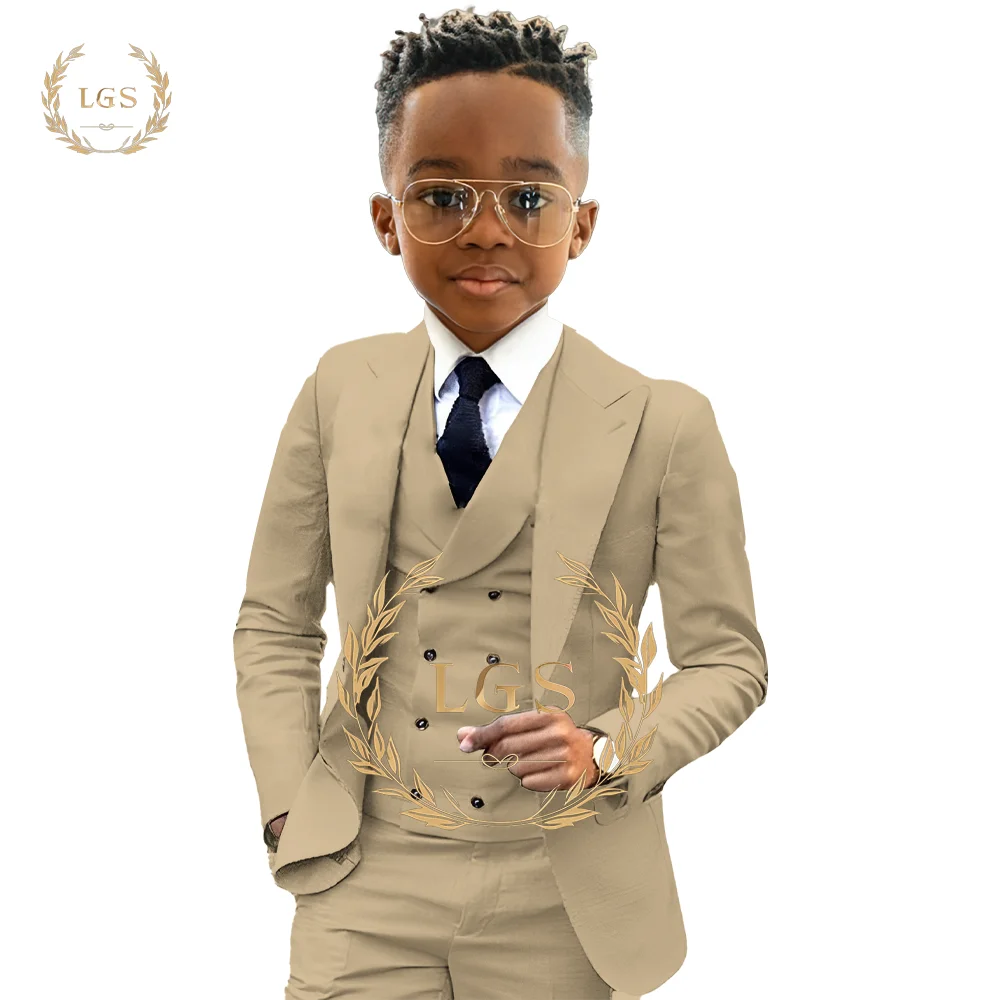 Boys 2~16 years old blazer, trousers and vest 3-piece tuxedo wedding party event children's custom suit suit