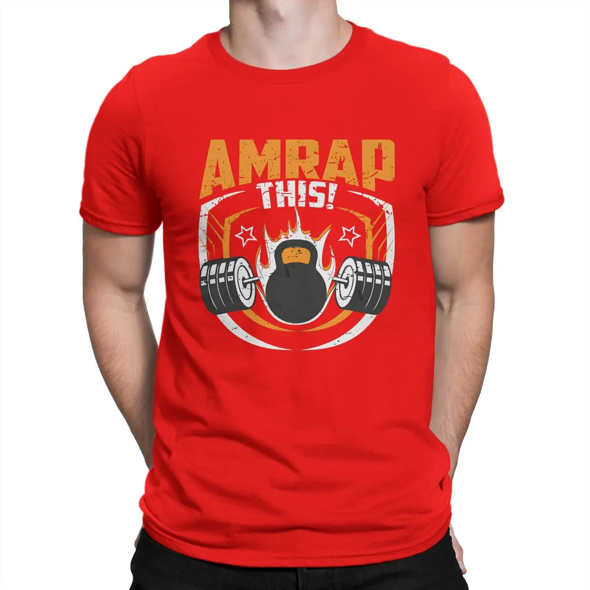 AMRAP This T-Shirts for Men Crossfit Casual 100% Cotton Tee Shirt Round Collar Short Sleeve T Shirts Birthday Gift Tops