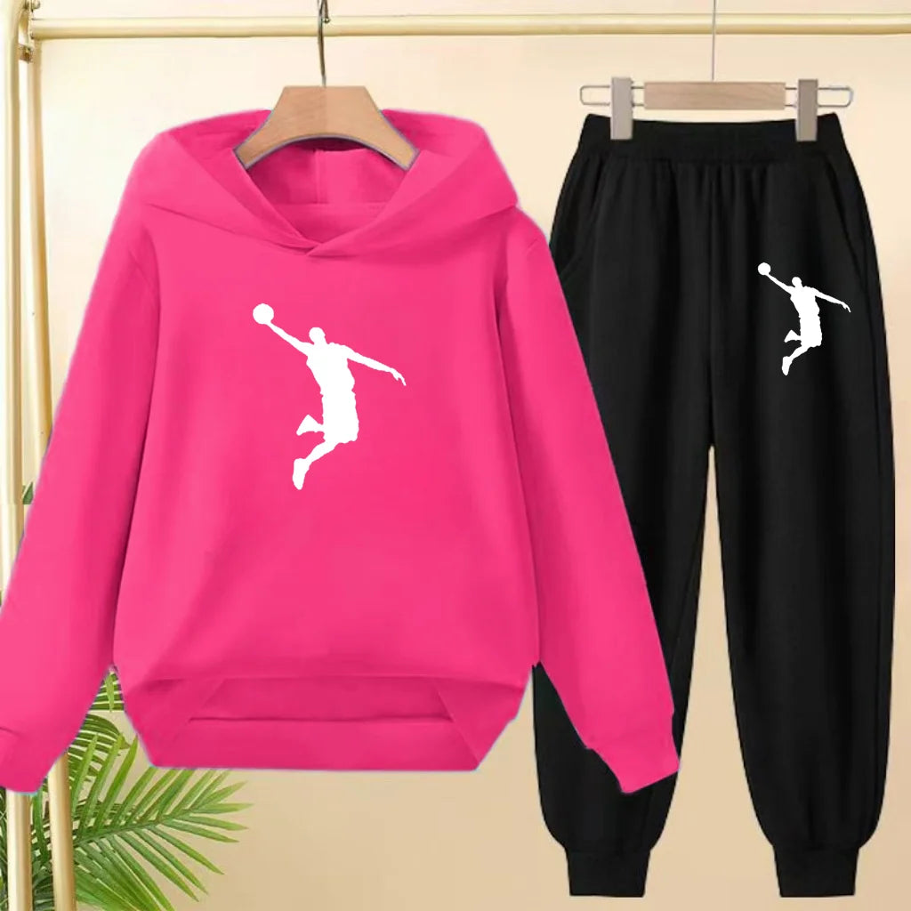 Children's Sportswear,playing Clothes, Hooded Sweatshirts and Long Pants Are Suitable for Boys and Girls Aged3to13.Charming Sets