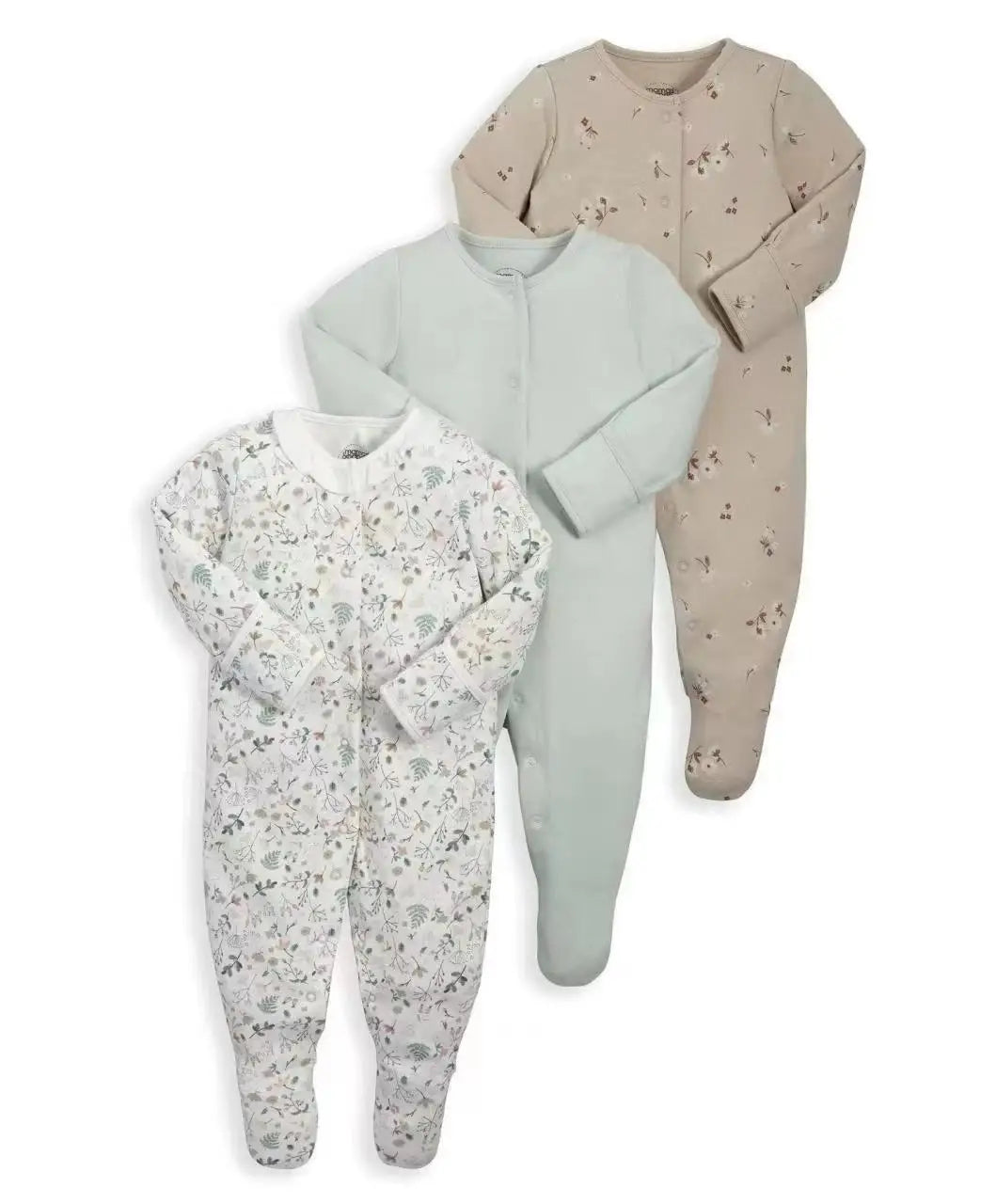 3 Pcs/Lot Autumn Winter Long Sleeve Casual Sweet Baby Girl Romper 100%Cotton Soft Newborn Jumpsuits Clothes