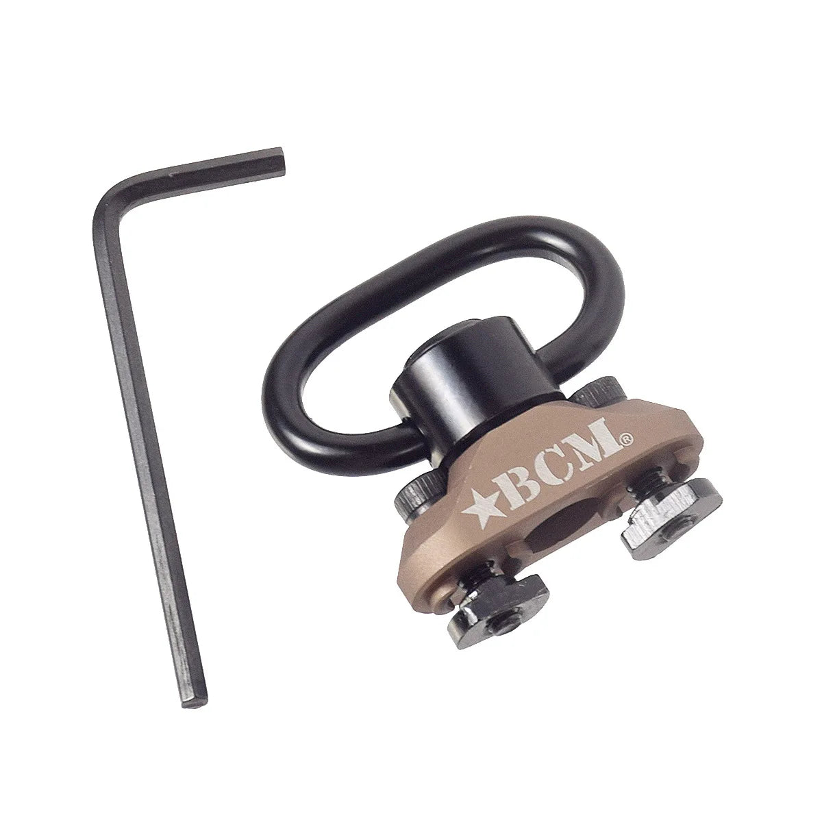 B-C-M QD Sling Swivel Adapter MLOK Keymod Rail Mount Strap Buckle Quick Release Sling Stud Loop Push Button