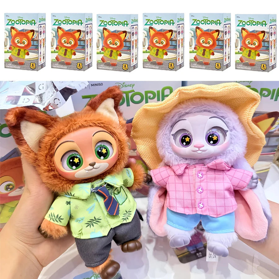 2025 NEW Zootopia Vinyl Series Blind Box Cute Cartoon Character Vinyl Plush Bag Pendant Toy Doll Mystery Trendy Christmas Gift