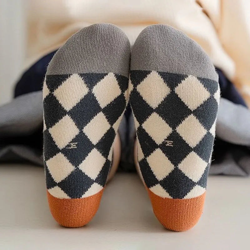 5Pairs/Set Cute Bear Print Baby Socks Soft Cotton Toddler Calf Sock Korean Autumn Winter Cartoon Kids Boy Girl Mid Tube Socks