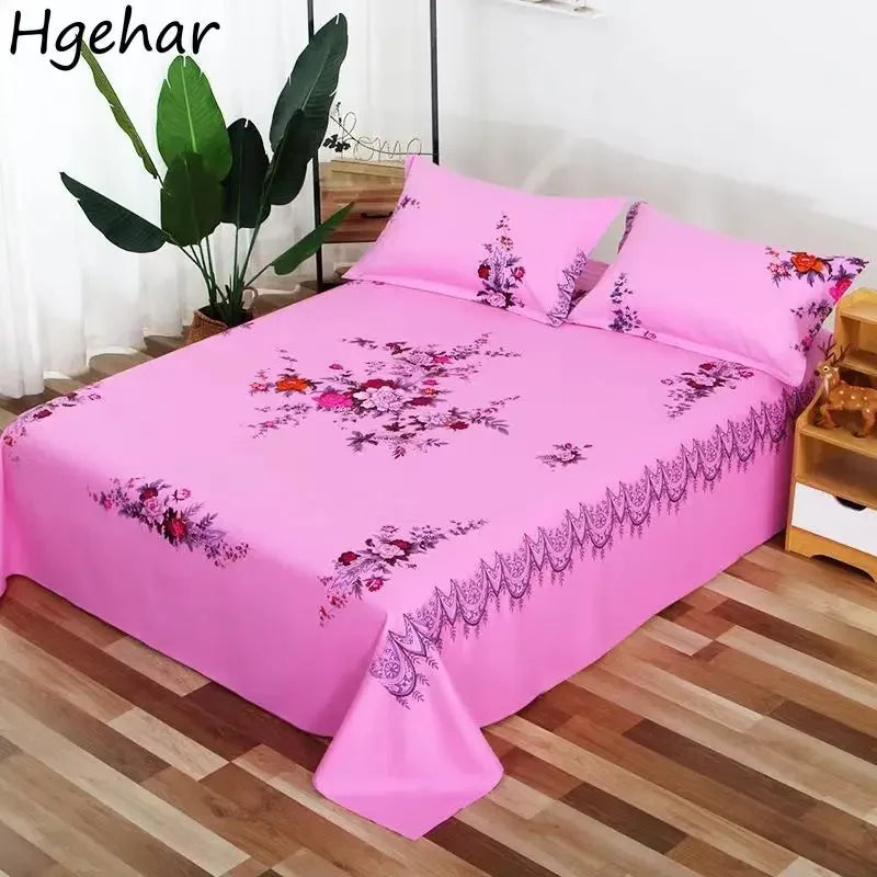 Bed Sheets Thicker Vintage Floral Household Dormitory Bedding Skin-friendly Luxury Modern Bedspread Mattress Queen King Size Ins