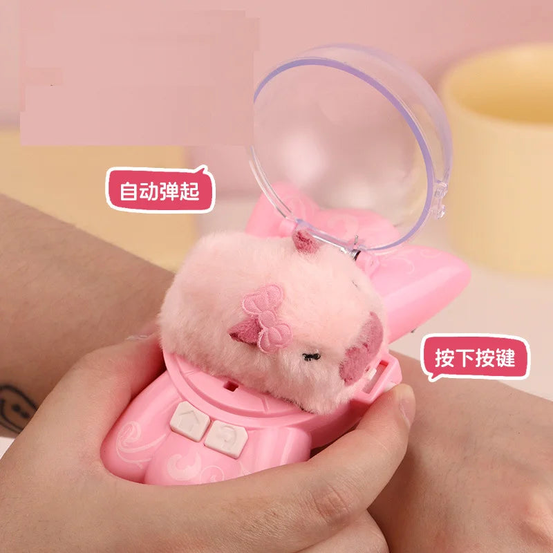 2.4G Capibala Rabbit Dog Plush Watch Remote Control Car Mini Electric Car Children's Toy Racing Christmas Gift