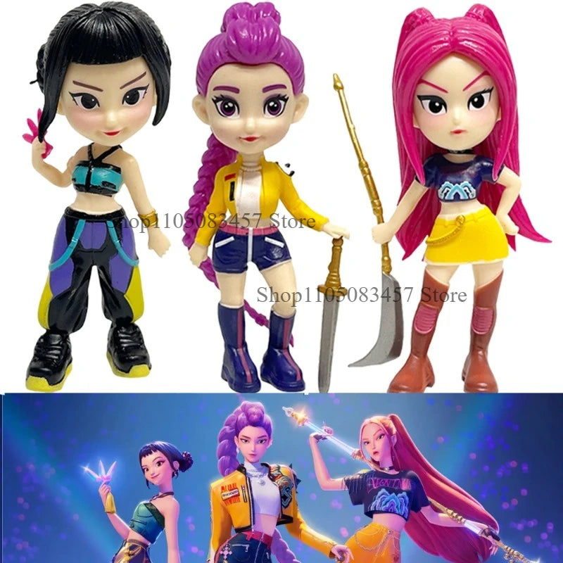 Hot Anime KPop Devil Hunter Doll Vinyl Toy Rumi Mira Zoi Character Vinyl Mask Blind Box Ornament Toy Birthday Christmas Gift