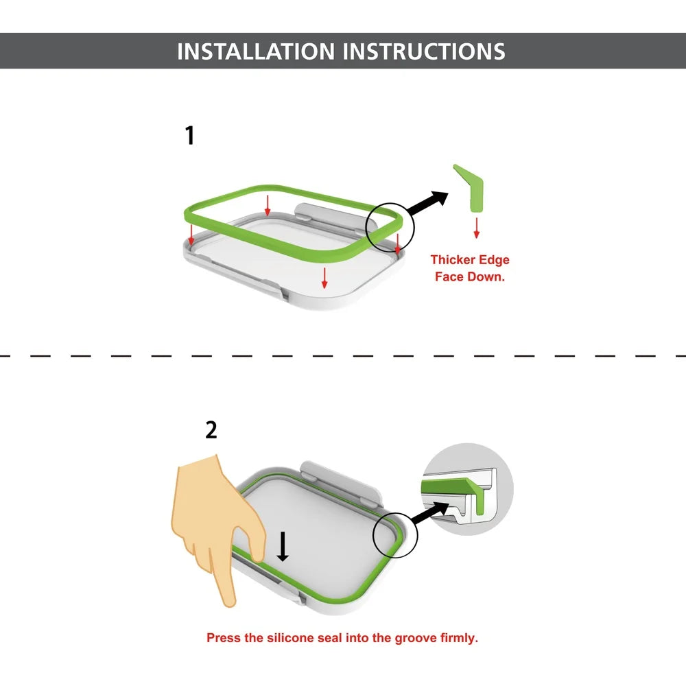 14 Cup Glass Food Storage Container with Tritan Lid Microwave Freezer Dishwasher Safe Stackable 2 Pieces