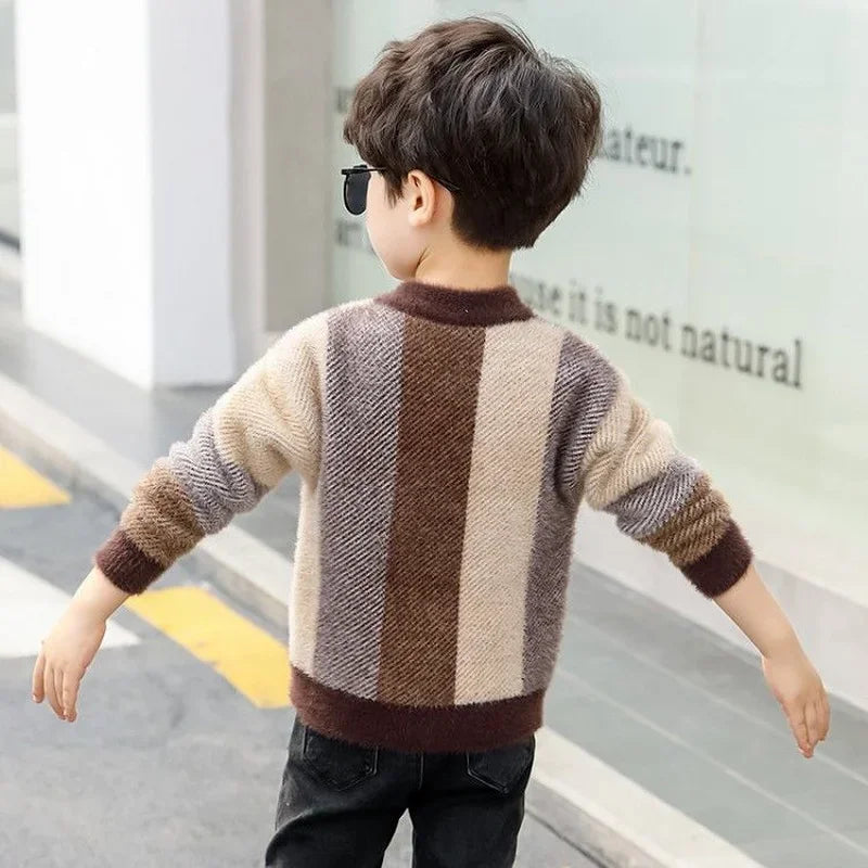 Children's Winter New Cotton Clothing  teenage boys Sweater Children's clothing fall knit sweater 10 12 14 years