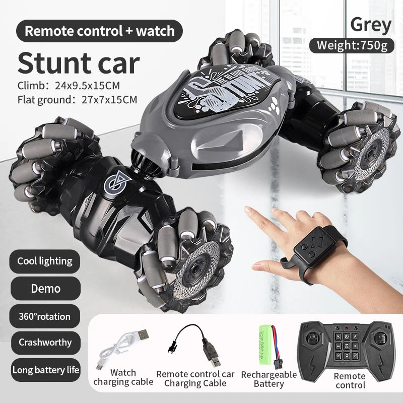 RC Car 4x4 Remote Control Cart Stunt Gesture Sensing 1/12 RC Drift Car With LED Light Deformation Novel Toys For Children Toys