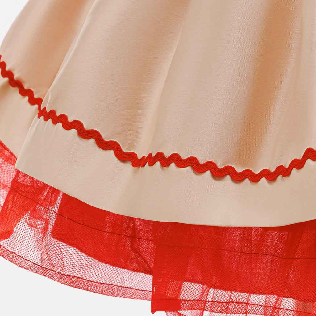 Infants Christmas Tree Party Baby Girls Dress Christmas Costume Elegant Bow 1st Birthday Princess Dresses Baby Wedding Prom Gown