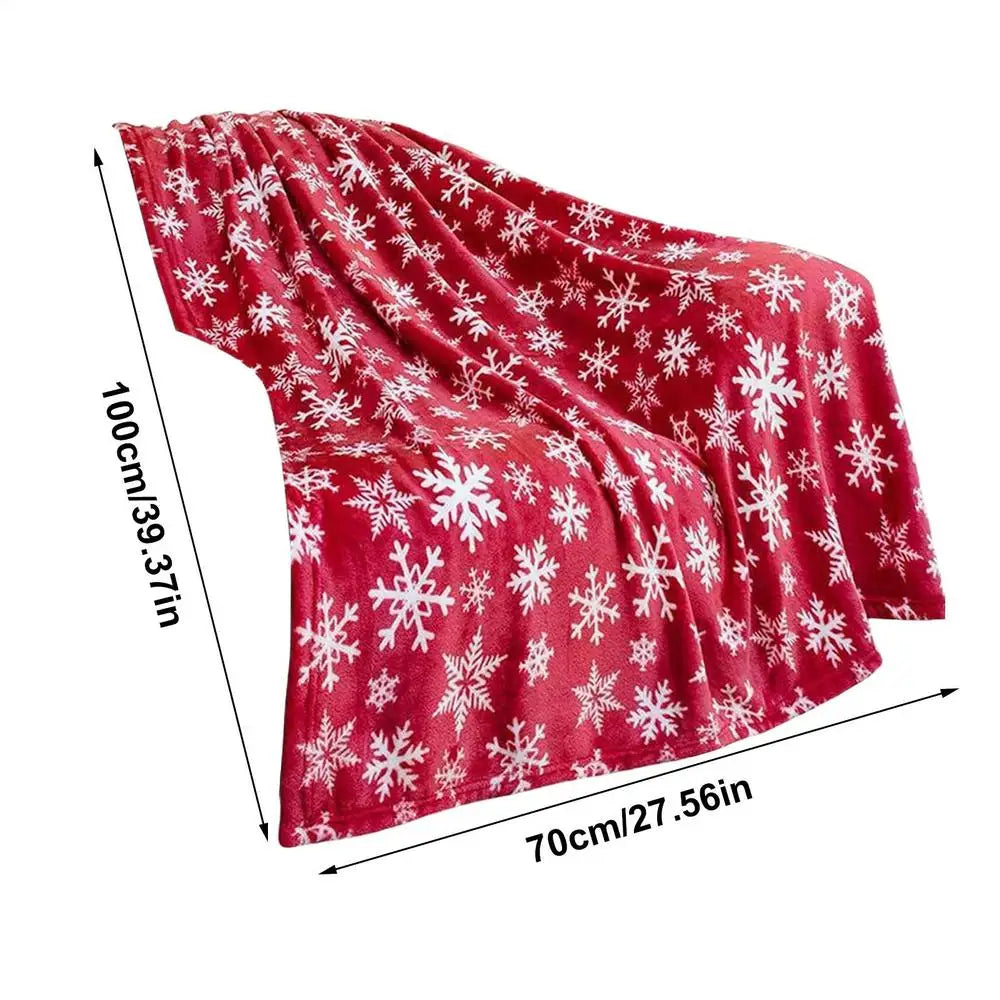 Christmas Blanket Soft Fleece Warm Home Decor Winter Flannel Blanket Christmas Decorations for Women Wife Sofa Bed Living Room
