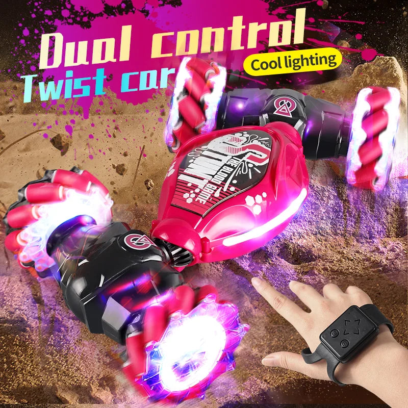 RC Car 4x4 Remote Control Cart Stunt Gesture Sensing 1/12 RC Drift Car With LED Light Deformation Novel Toys For Children Toys