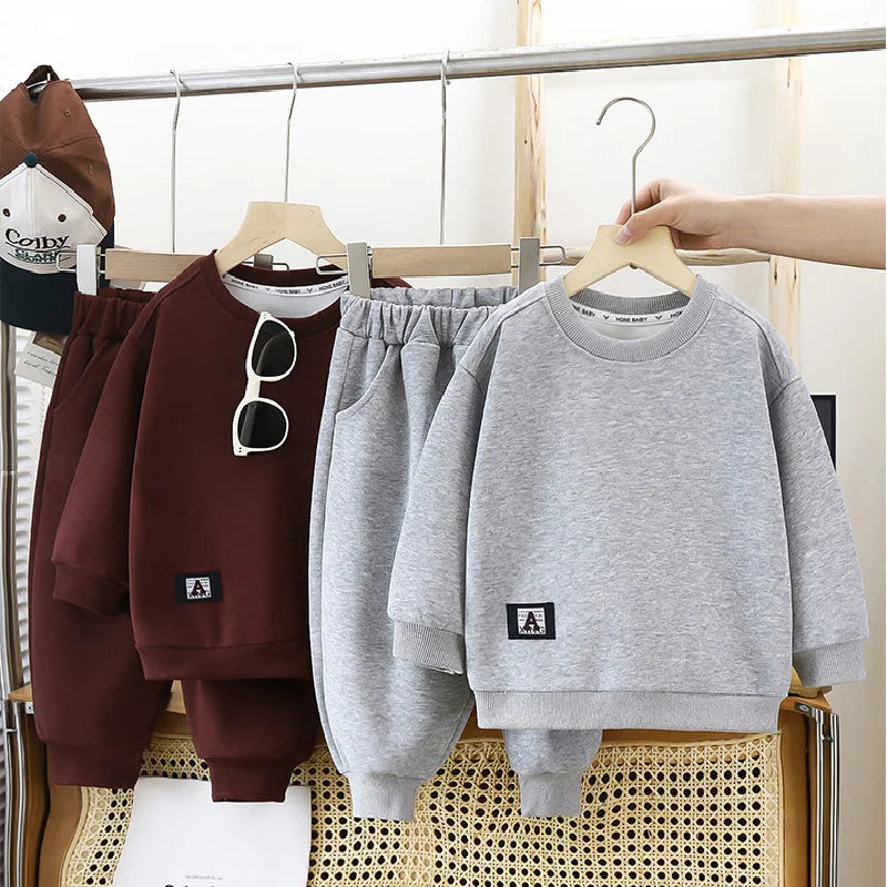 Boys Sportwear Sets Spring Autumn Kids Sweatshirt+Pants 2Pcs Suit Teen Casual Pullover Outfits Children Clothing 2-12 Years