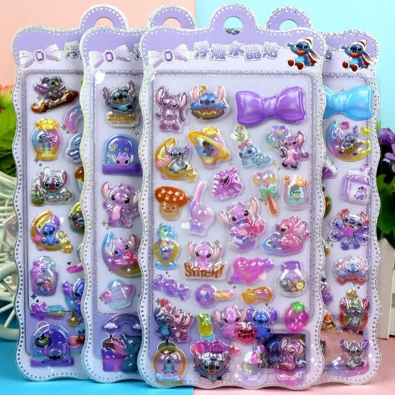 Style8 Cartoon Pillar Capybara Black Light Pony 3D Three-dimensional Crystal Sticker Handmade DIY Material Children's Sticker