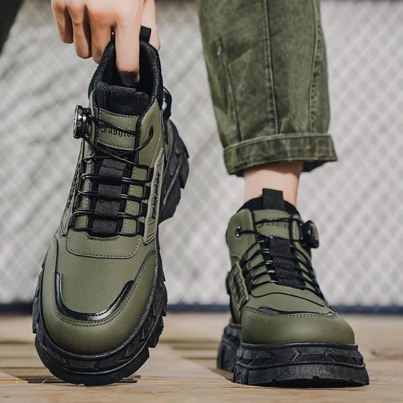 Designer 2025 New Men's Boots Casual Shoes Winter Thick Bottom Leather Chelsea Cowboy Outdoor Work Ankle Sports Shoes