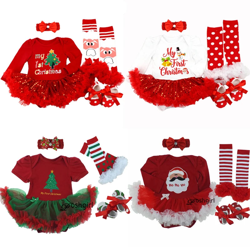 Fancy New Year Baby Girl Carnival Christmas Dress for Girls Spring Bebes Babi Holiday Infantil Clothing Party Tulle Kids Costume
