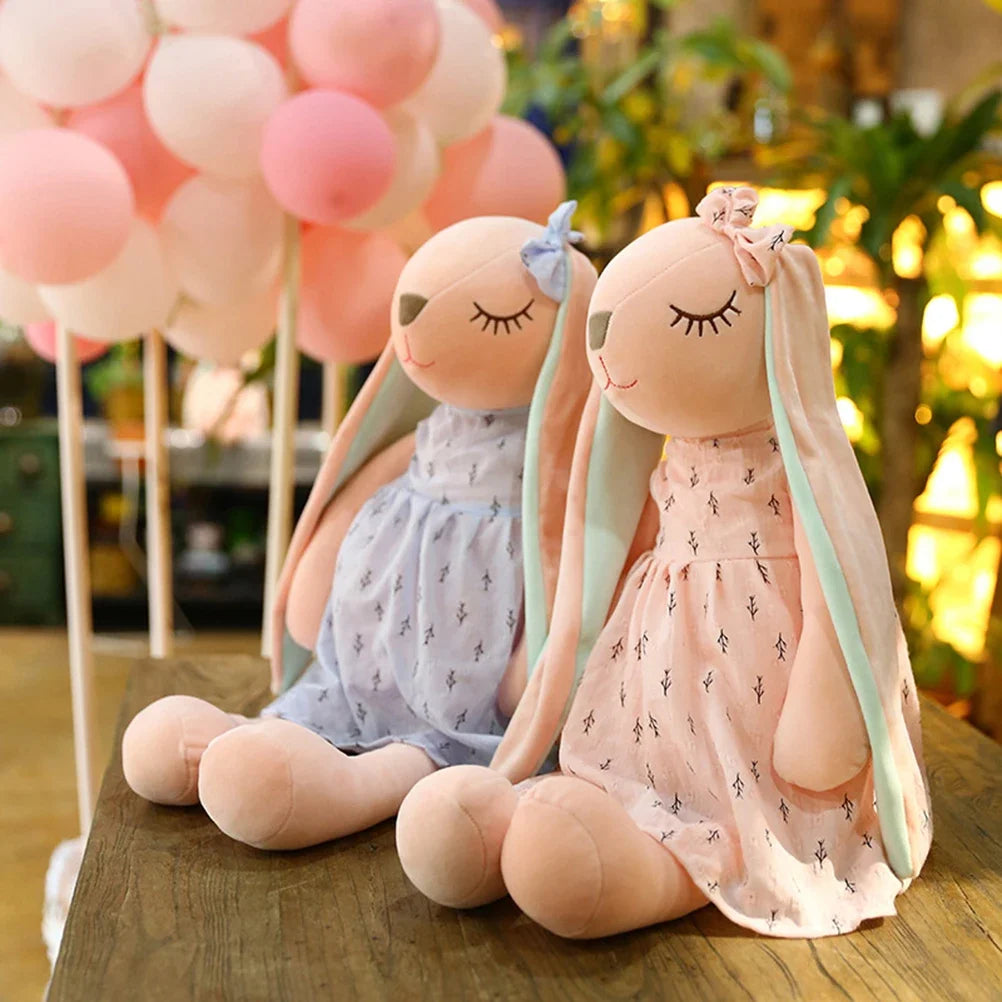 45CM Cartoon Long Ears Rabbit Doll Soft Plush Toys for Children Rabbit Sleeping Mate Stuffed Plush Animal Toys Kids Easter Gifts