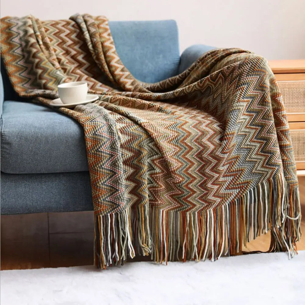 Boho Bed Plaid Blanket Geometry Aztec Baja Blankets Ethnic Sofa Cover Slipcover Decor Throw Wall Hanging Tapestry Rug Cobertor