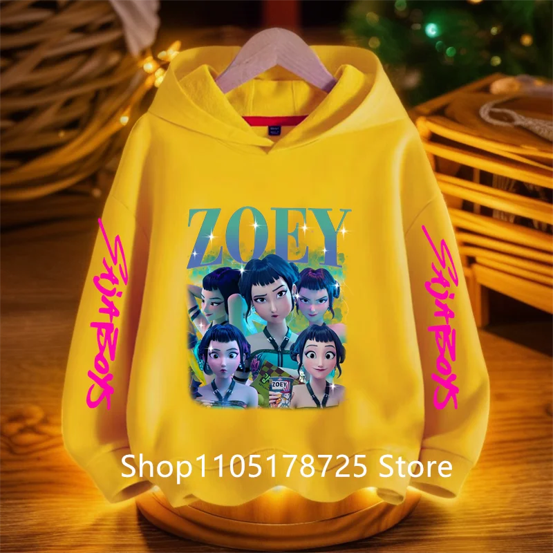 Y2K KPop Demon Hunters Hoodies Teenage Girls Boys Rumi KPop Demon Hunters Hoody Autumn Casual Long Sleeve Children's Clothing