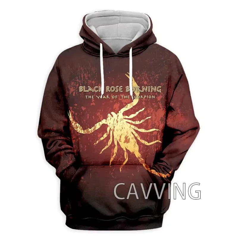 New Rock Hoodie Sweatshirt Scorpions Band 3d Print Hoodie Men Fashion Plus Size Tracksuit Women Sweat Men Clothes Teen Coat New