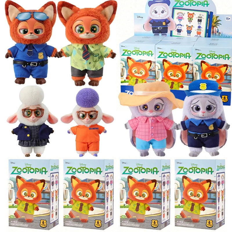 2025 NEW Zootopia Vinyl Series Blind Box Cute Cartoon Character Vinyl Plush Bag Pendant Toy Doll Mystery Trendy Christmas Gift