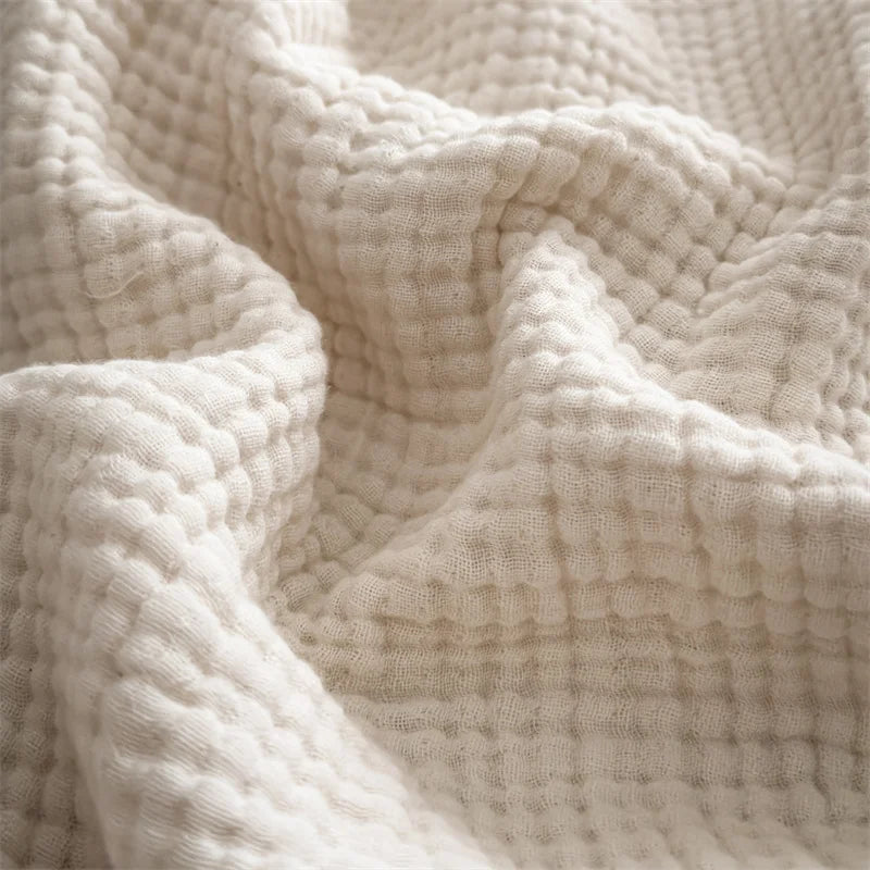 Skin-friendly Blanket Pure Cotton Plaid Home Bed Blankets Breathable Plaid Travel/Car/Office Shawl Air Conditioning Blanket 담요