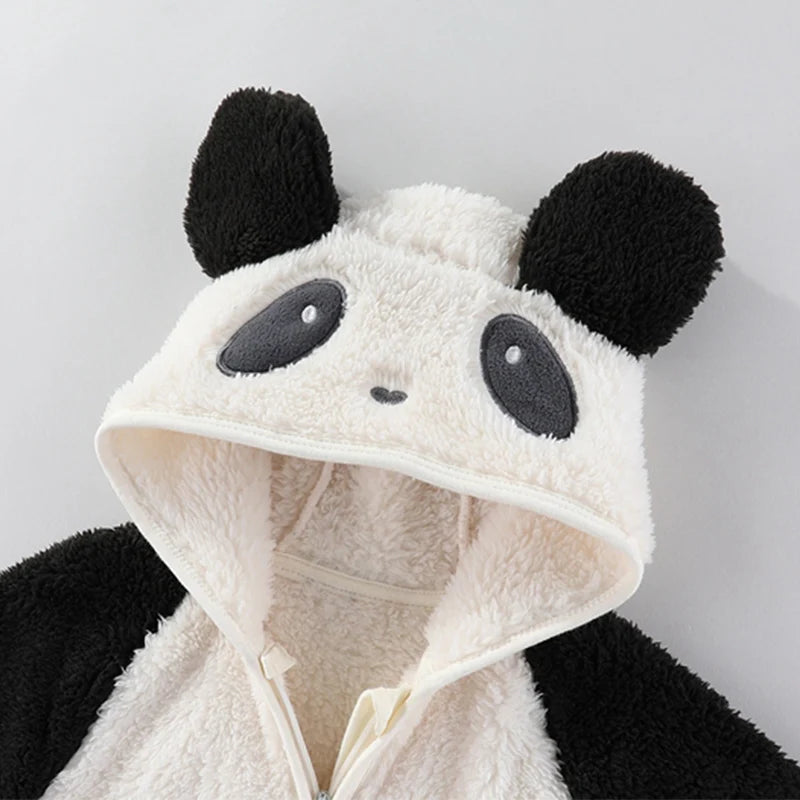 Soft Newborn Baby Jumpsuit Flannel Autumn Winter Boys Girls Clothes Cartoon Newborn Bodysuit Coat Warm Rompers for Babies 0-18M