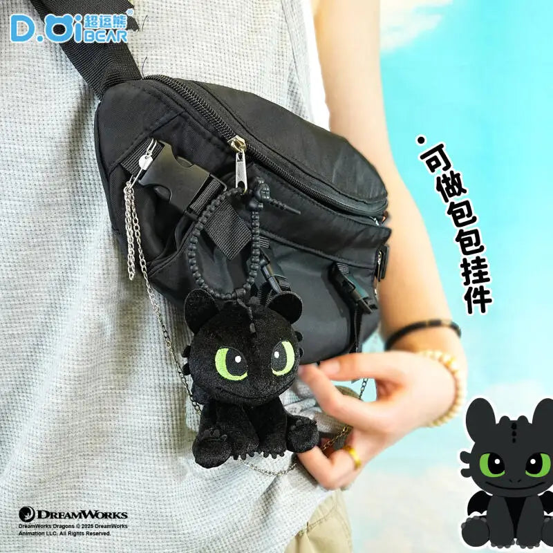 Potdemiel Toothless Plush Keychain Dragon Trainer Plush Doll Keychain Cartoon Toothless Bag Pendant