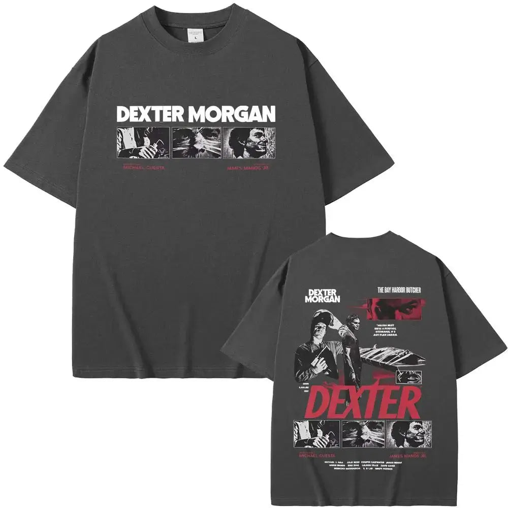 Casual Cotton Vintage T-Shirt Men's Fashion Extra Large Streetwear Limited Dexter Morgan Bay Butcher T-Shirt Men Women