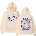Japanese anime new jeans, rabbit print new hoodie, men's hooded sweatshirt, Millennium Bug street fashion pullover clothing