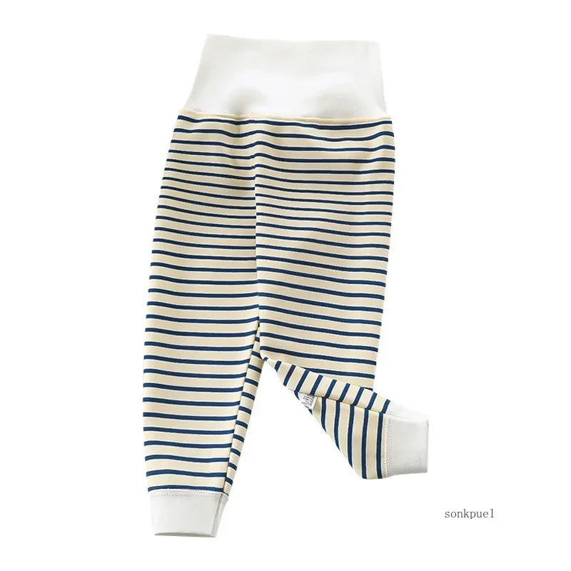 Infant Pants Thicken Keep Warm in Winter Newborn Baby Bebe Boy Girl Striped Leggings Kids Trousers