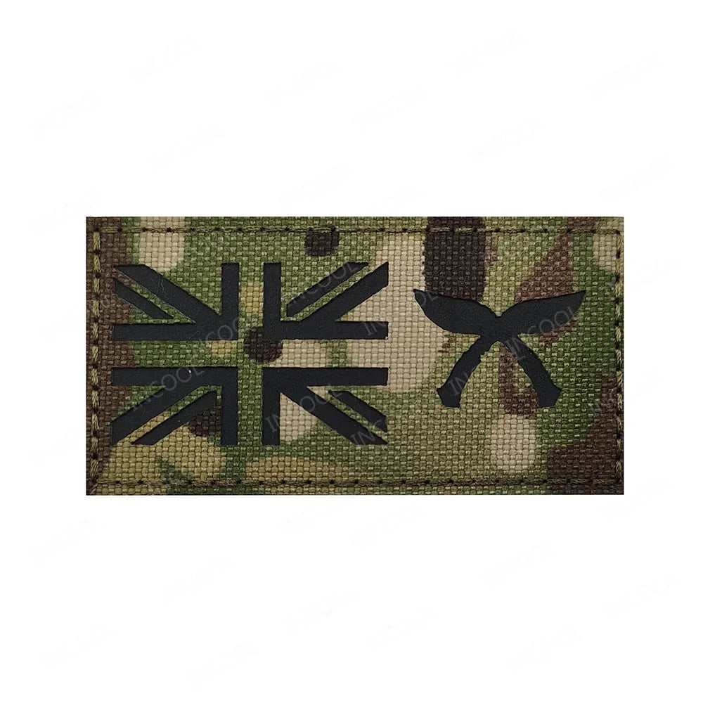 Infrared Reflective IR Rank Patch Uniform Ranks Embroidered Patches Appliques Shoulder Decorative Armband MED Badge For Clothing