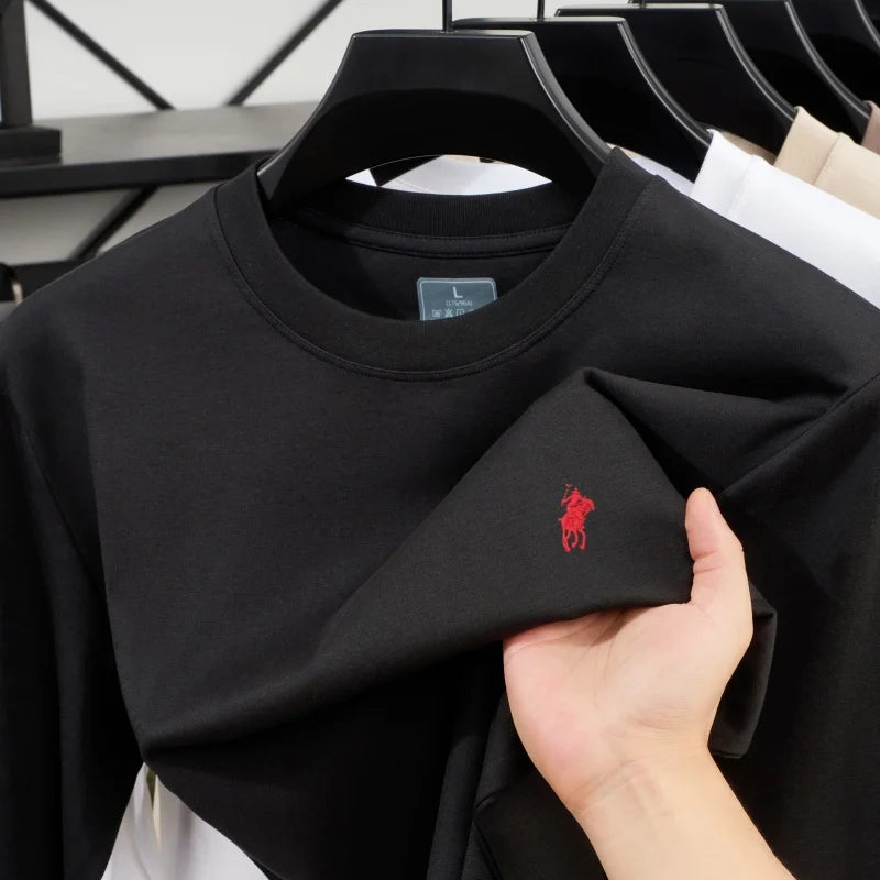 2025 Autumn Hot Selling New Designer Brand Original Crown Embroidered Long Sleeve Men' Casual Comfortable Round Neck T-shirt Top