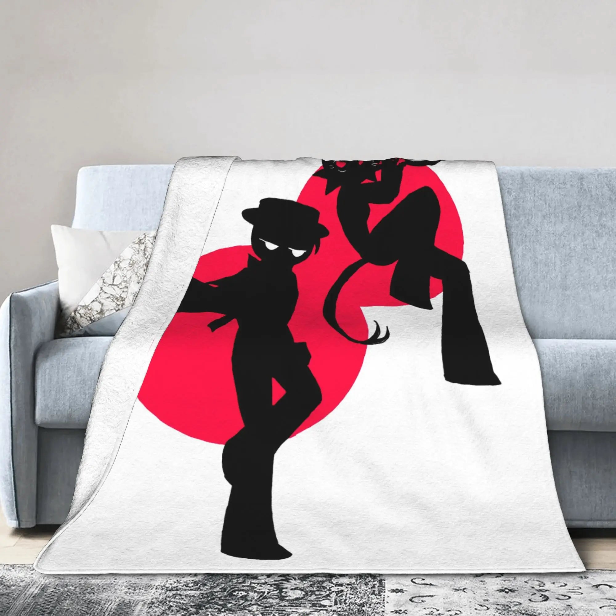 Warm Soft BlanketsChildren Travel Sprunki Gray & Wenda Throw Blanket  Flannel Bedspread For Bedroom Novelty Sofa Bed Cover