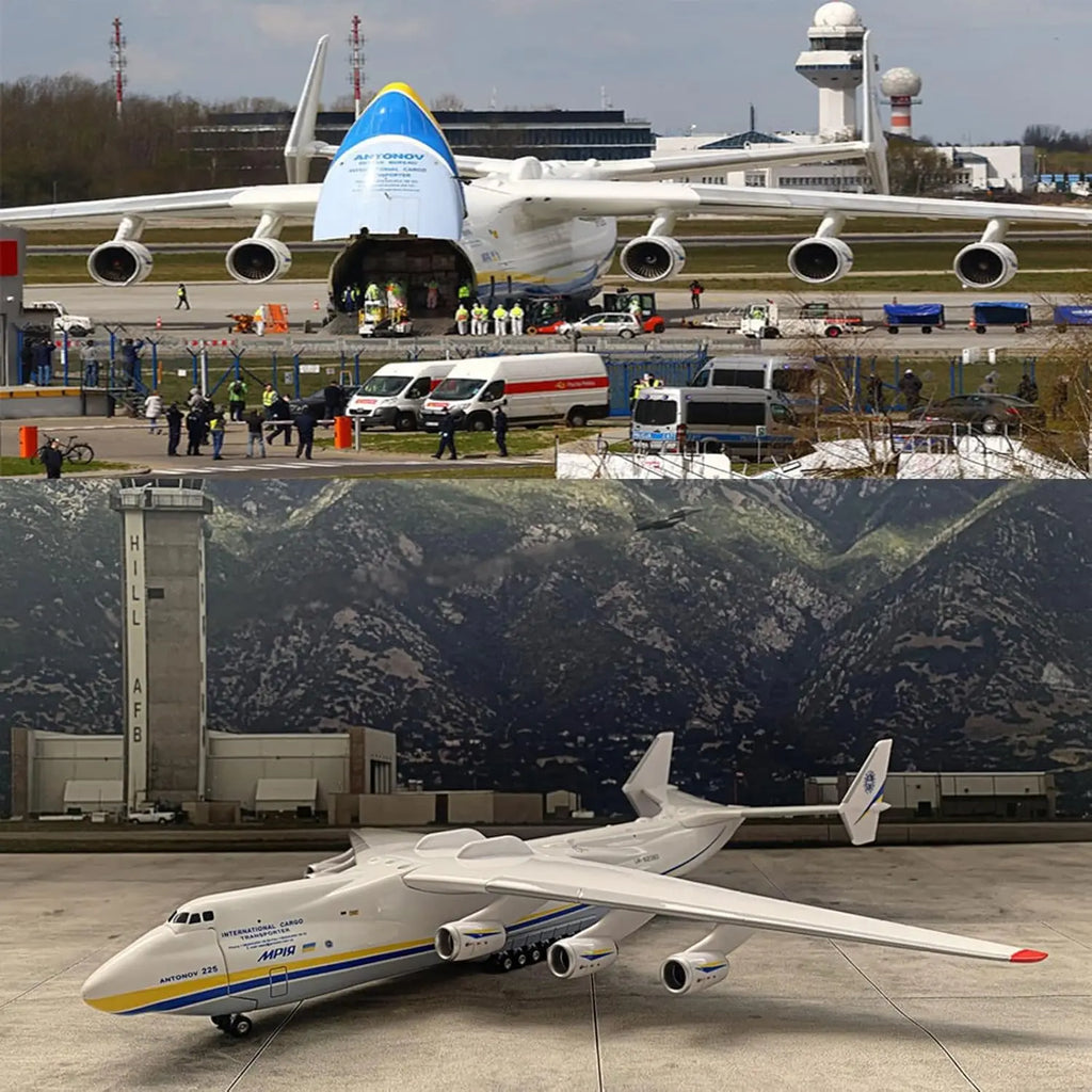 1/200 Scale Model 42CM Antonov AN-225 Mriya Transport Aircraft Souvenir Airplane Resin Simulation Replica Enthusiast Display