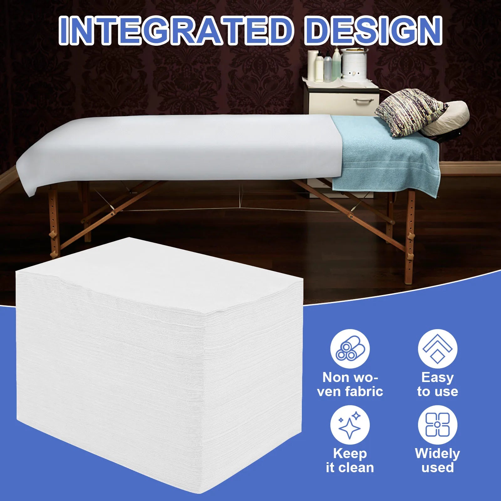 100Pcs Disposable Bed Sheets Beauty Salon Spa Massage Thickened No-Woven Breathable Travel Business Hotel Hospital Sheet