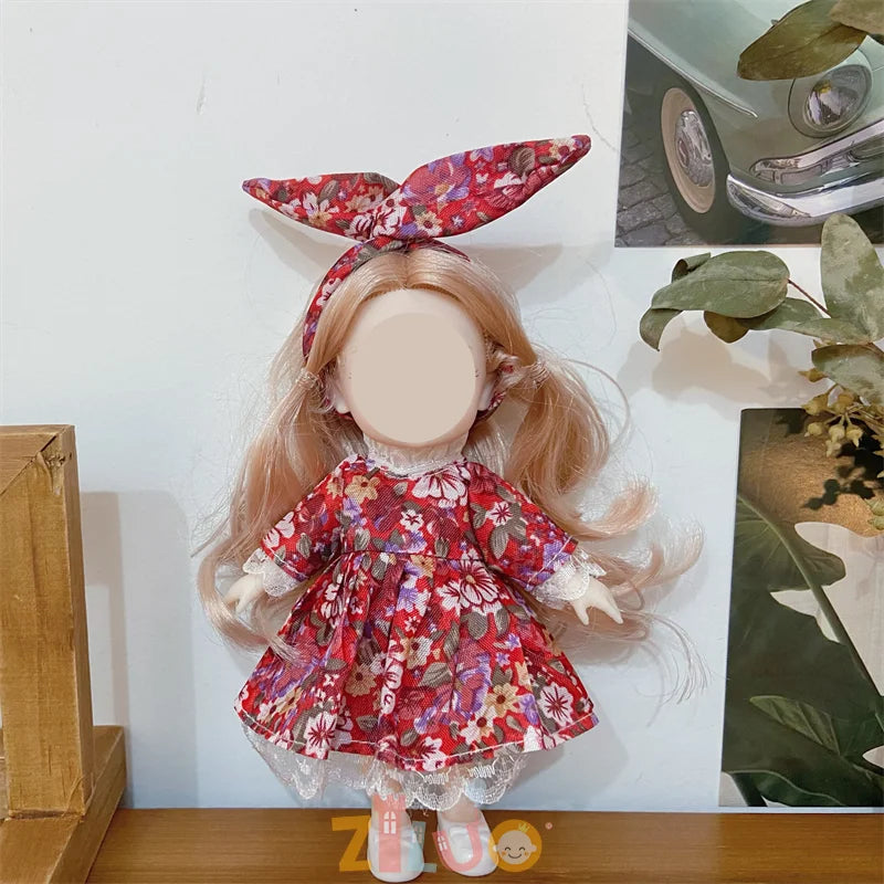 16-17cm BJD Doll Clothes for Boys Girls Princess Dress up Cute Doll Clothes Kids Birthday Gifts Children's Toys